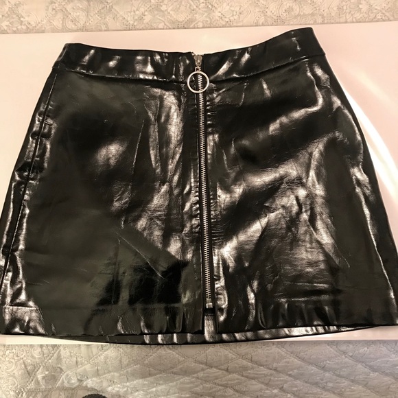Zara Dresses & Skirts - Zara black mini skirt (faux leather)